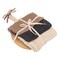 Hello Honey Mango Wood Cheese Board and 3-Piece Stonewashed Cotton Tea Towel Set